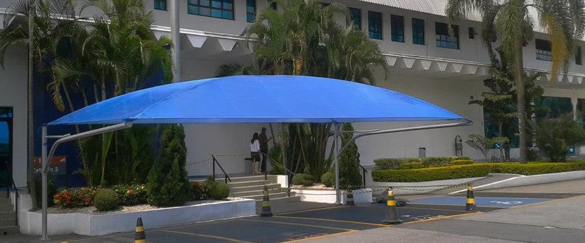 Cobertura instalada pela Toldos Itamarati no SBT